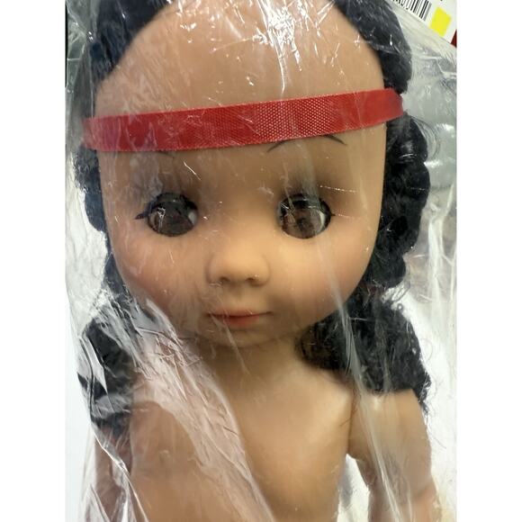 Lot Of 3 Fibre-Craft Doll Native American Black Hair Femal Porcelain Look Doll - Picture 4 of 16